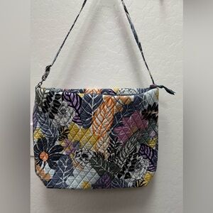 Vera Bradley Hobo Shoulder Bag in Palm Floral Pattern. EUC